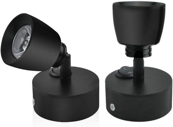 Leeslamp - Blacklight - Campinglamp - Bedlamp - Jachtlamp - Campingleeslamp - LED-leeslamp - 12V-3W - Geschikt voor boten, auto's, campers, jachten en vrachtwagens - 2 stuks van Merkloos
