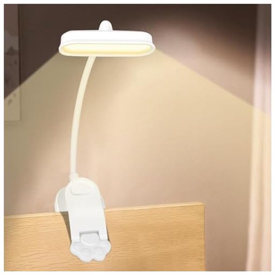 Leeslamp, flexibele, 360° oplaadbare USB-leeslamp, bescherming tegen verduistering, geschikt voor boekenliefhebbers, beddengoed, kantoorartikelen, reisartikelen van Merkloos