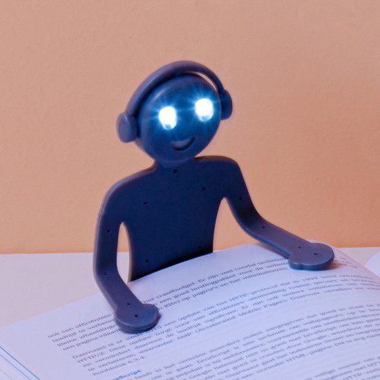 Leeslampje - Mannetje - Donkerblauw - E-Reader - Multifunctioneel van Merkloos