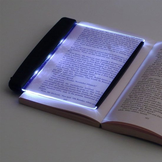 leeslampje voor boek - leeslampje - boekenlegger Boeklamp - leeslampje voor in bed - platte leeslamp - flexilight leeslampje - Op batterijen (Vereist 3 AA-batterijen) - Geschikt om 's avonds te lezen - Zwart van Merkloos