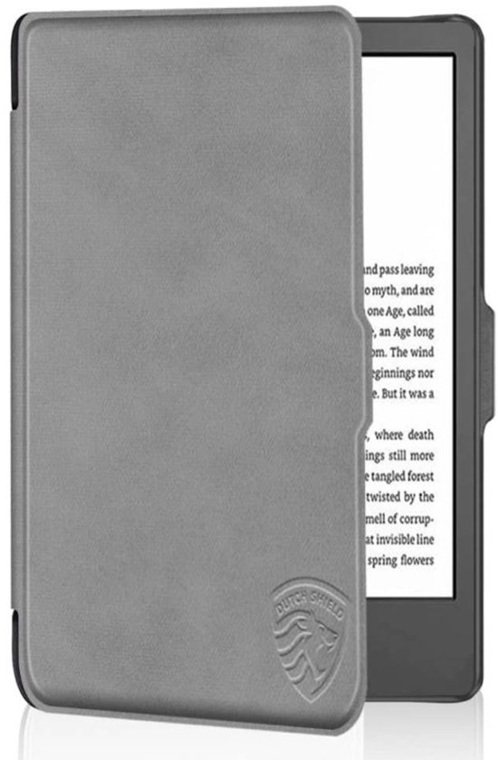 Lichtgewicht Hoesje - Geschikt voor Kobo Clara BW / Clara 2E - Slimfit Sleepcover - Book Case - Hoes Cover - Grijs - ereader hoesje - cover van Merkloos