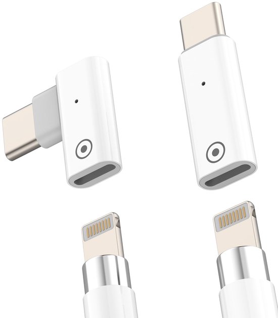 Lightning naar USB-C Adapter voor Apple Pencil 1e generatie (2 stuks)