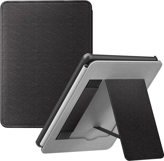 Lightweight PU Leather Shell Stand Case Hand Strap for Kindle Paperwhite 11th Generation 2021 Black van Fintie