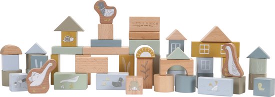 Little Dutch Bouwblokken Blue van Little Dutch
