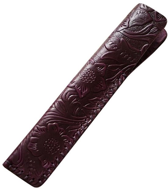LIVIA HOME- Pen Sleeve Lederen - Vintage Pennenzak - Potlood Case - Voor Kantoor/School - Geschikt voor 1 Pen - Duurzaam Materiaal
