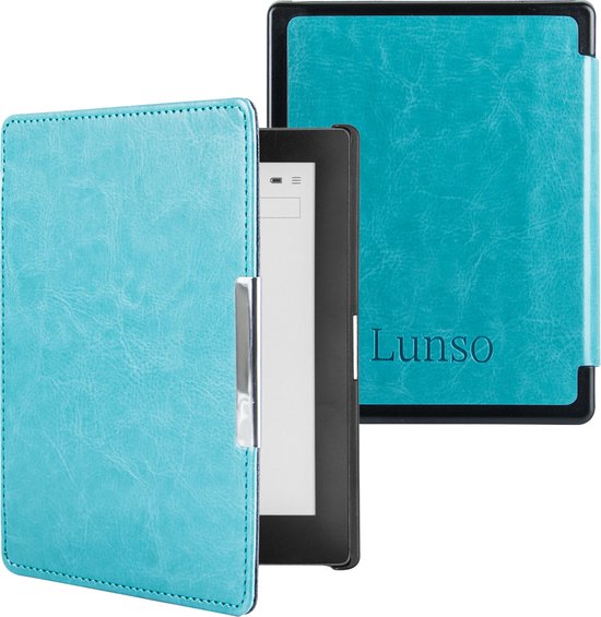 Lunso Geschikt voor Kobo Aura Edition 1 hoes (6 inch) - sleepcover - Lichtblauw van Merkloos
