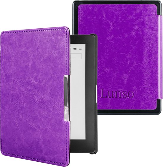 Lunso Geschikt voor Kobo Aura Edition 1 hoes (6 inch) - sleepcover - Paars van Lunso