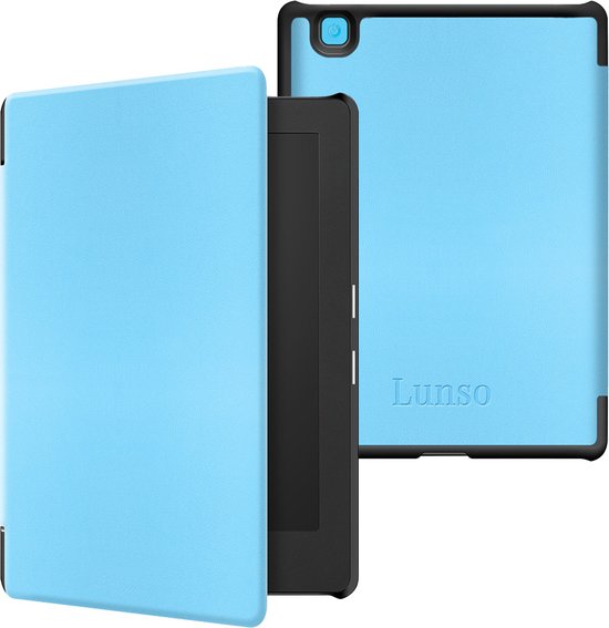 Lunso Geschikt voor Kobo Aura Edition 2 hoes (6 inch) - sleepcover - Lichtblauw van Lunso