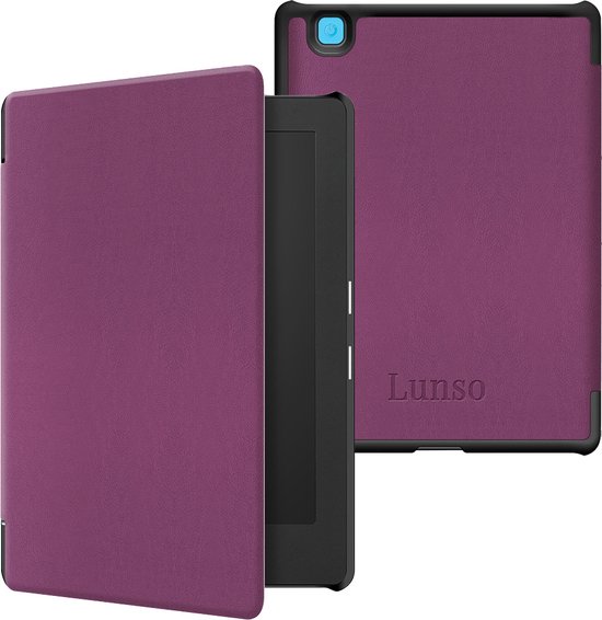 Lunso Geschikt voor Kobo Aura Edition 2 hoes (6 inch) - sleepcover - Paars van Lunso