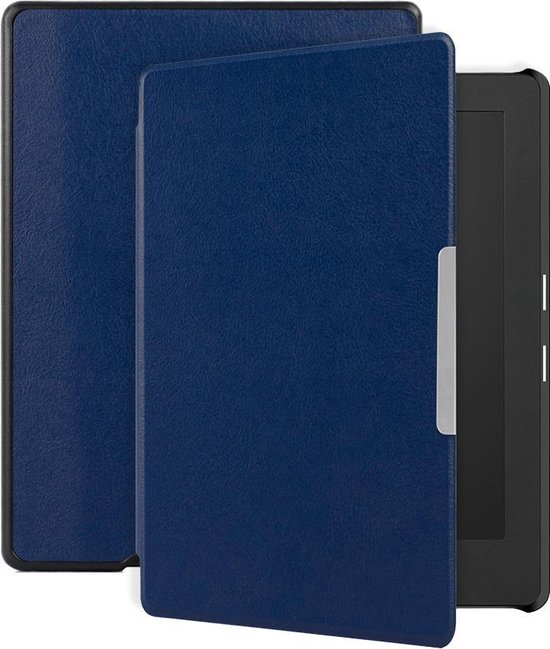 Lunso - Geschikt voor Kobo Aura H20 Edition 1 hoes (6.8 inch) - sleep cover - Donkerblauw - (niet voor de Kobo Aura edition 1)