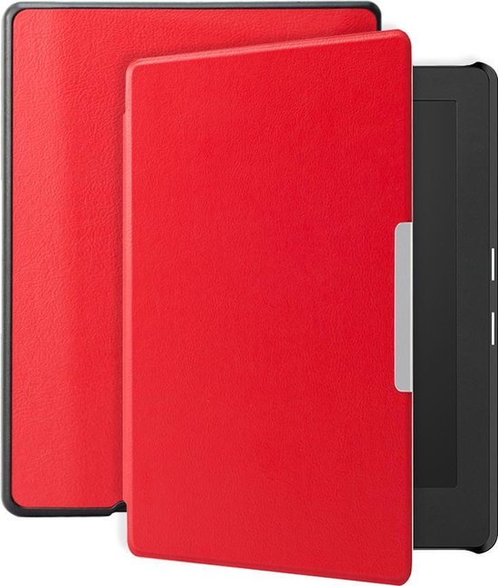 Lunso - Geschikt voor Kobo Aura H20 Edition 1 hoes (6.8 inch) - sleep cover - Rood - (niet voor de Kobo Aura edition 1)