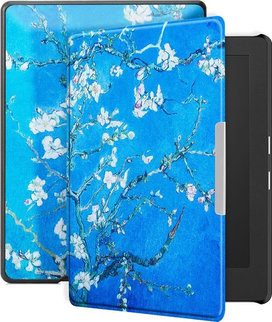 Lunso - Geschikt voor Kobo Aura H20 Edition 1 hoes (6.8 inch) - sleep cover - Van Gogh Amandelbloesem - (niet voor de Kobo Aura edition 1) van Merkloos
