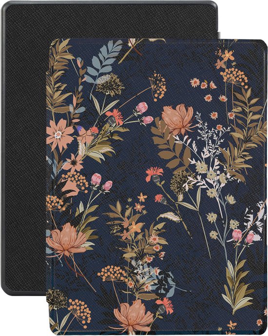 Lunso - Geschikt voor Kobo Aura H20 Edition 1 hoes (6.8 inch) - Vegan Saffiano Leren sleep cover - Urban Park - (niet voor de Kobo Aura edition 1) van Merkloos
