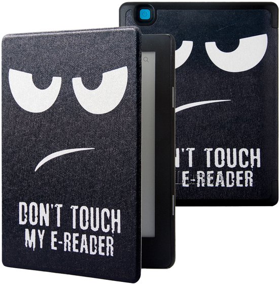 Lunso Geschikt voor Kobo Aura H20 Edition 2 hoes (6.8 inch) - sleepcover - Don't Touch - (niet voor de Kobo Aura edition 2)