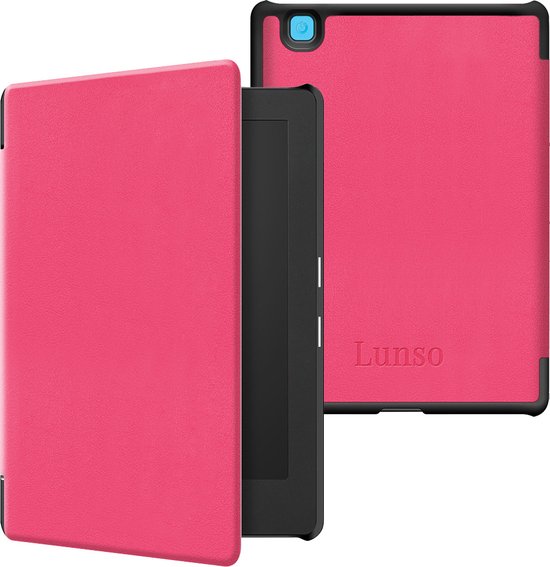 Lunso Geschikt voor Kobo Aura H20 Edition 2 hoes (6.8 inch) - sleepcover - Roze - (niet voor de Kobo Aura edition 2) van Merkloos
