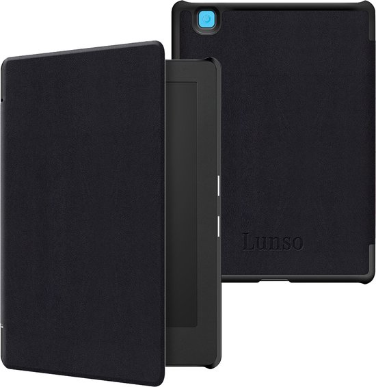 Lunso Geschikt voor Kobo Aura H20 Edition 2 hoes (6.8 inch) - sleepcover - Zwart van Lunso