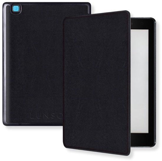Lunso Geschikt voor Kobo Aura One Slim hard case hoes (7.8 inch) - sleepcover - Zwart van Merkloos