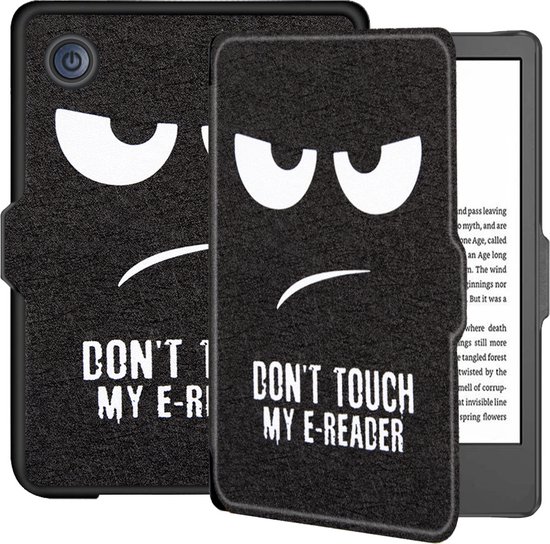 Lunso - Geschikt voor Kobo Clara 2E hoes (6 inch) - sleep cover - Don't Touch van Lunso