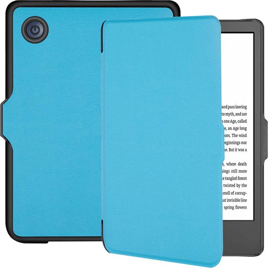 Lunso - Geschikt voor Kobo Clara 2E hoes (6 inch) - sleep cover - Lichtblauw van Lunso