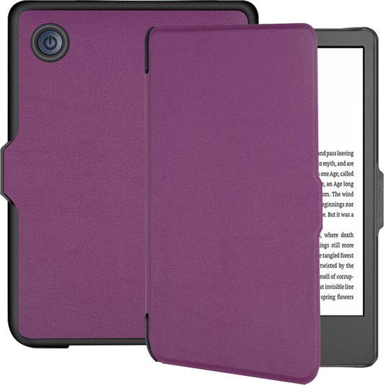 Lunso - Geschikt voor Kobo Clara 2E hoes (6 inch) - sleep cover - Paars van Lunso