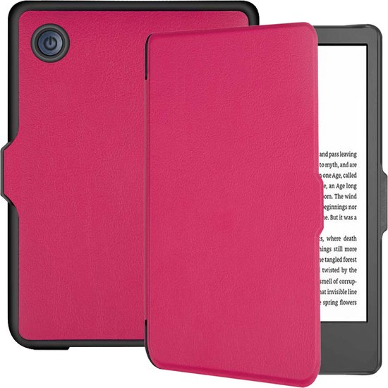 Lunso - Geschikt voor Kobo Clara 2E hoes (6 inch) - sleep cover - Roze van Lunso