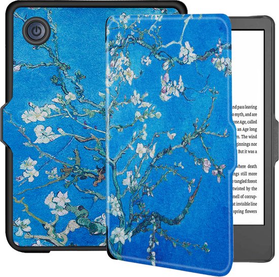 Lunso - Geschikt voor Kobo Clara 2E hoes (6 inch) - sleep cover - Van Gogh Amandelbloesem van Lunso