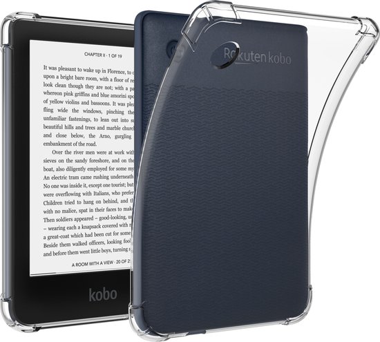 Lunso Geschikt voor Kobo Clara 2E hoes (6 inch) - TPU Backcover - Transparant van Lunso