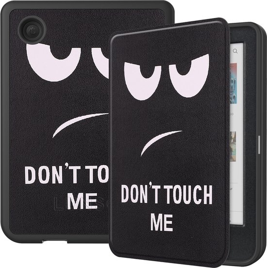 Lunso Geschikt voor Kobo Clara BW / Clara Colour hoes (6 inch) - sleepcover - Don't Touch van $