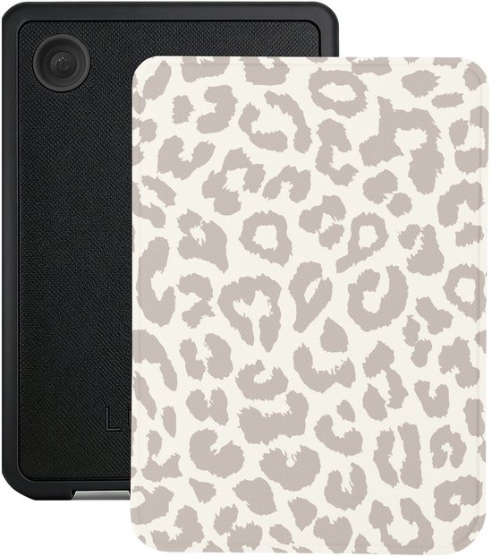 Lunso Geschikt voor Kobo Clara BW / Clara Colour hoesje (6 inch) - Vegan Saffiano Leren Sleep Cover - Calm Serengeti van Merkloos