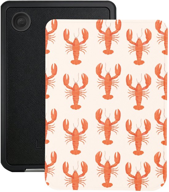 Lunso Geschikt voor Kobo Clara BW / Clara Colour hoesje (6 inch) - Vegan Saffiano Leren Sleep Cover - Catch of the Day van Merkloos