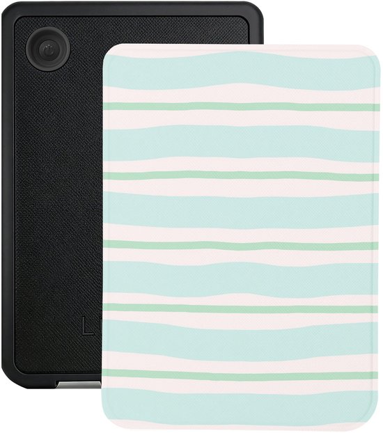 Lunso Geschikt voor Kobo Clara BW / Clara Colour hoesje (6 inch) - Vegan Saffiano Leren Sleep Cover - Soft Surf van Merkloos