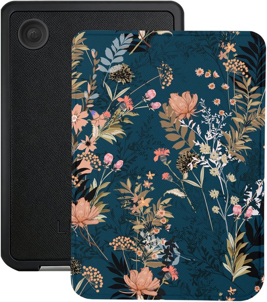 Lunso Geschikt voor Kobo Clara BW / Clara Colour hoesje (6 inch) - Vegan Saffiano Leren Sleep Cover - Urban Park