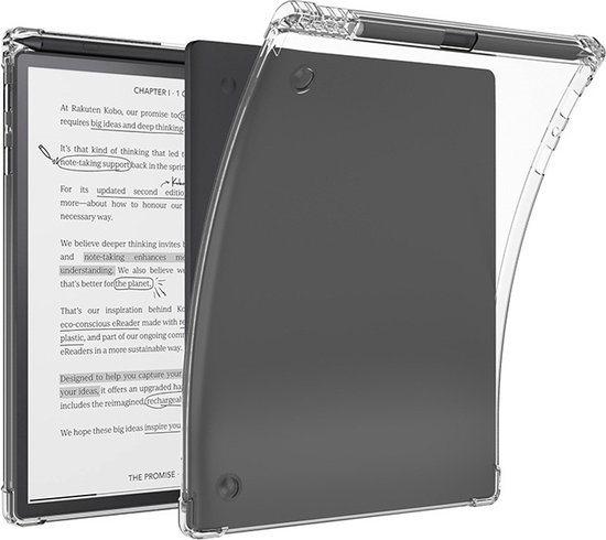 Lunso Geschikt voor Kobo Elipsa 2E hoes (10 inch) - TPU Backcover - Transparant van Lunso