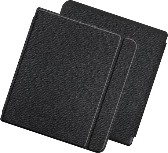 Lunso Geschikt voor Kobo Forma hoes (8 inch) - Vegan Saffiano Leren sleepcover - Zwart van Lunso