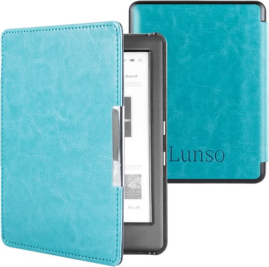Lunso - Geschikt voor Kobo Glo / Glo HD / Touch 2.0 hoes (6 inch) - sleep cover - Lichtblauw van Lunso