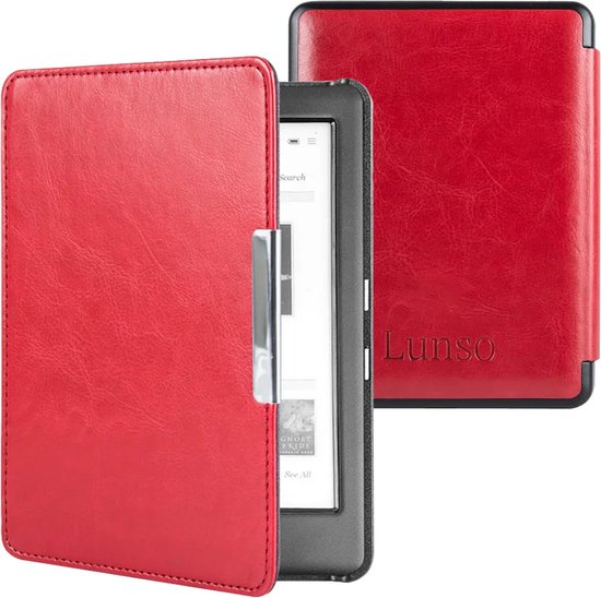 Lunso - Geschikt voor Kobo Glo / Glo HD / Touch 2.0 hoes (6 inch) - sleep cover - Rood van Merkloos