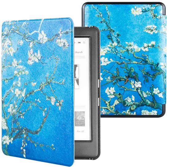 Lunso - Geschikt voor Kobo Glo / Glo HD / Touch 2.0 hoes (6 inch) - sleep cover - Van Gogh Amandelbloesem van Merkloos