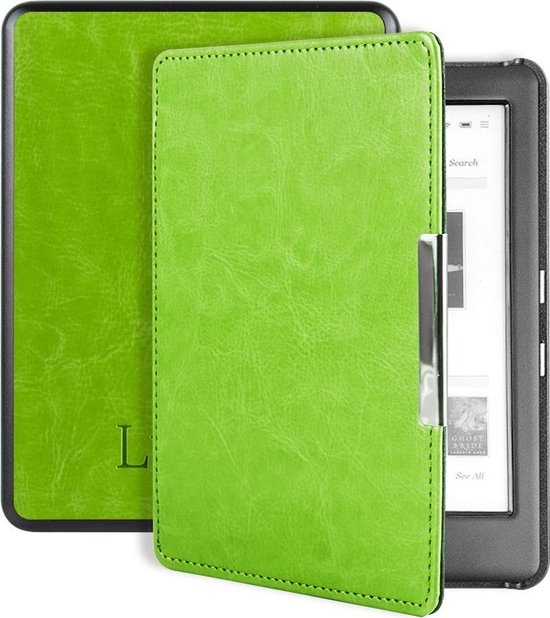 Lunso Geschikt voor Kobo Glo / Glo HD / Touch 2.0 hoes (6 inch) - sleepcover - Groen van Lunso