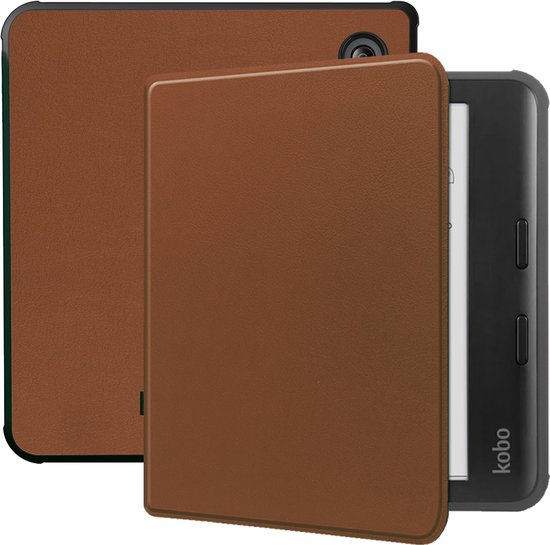 Lunso Geschikt voor Kobo Libra Colour hoes (7 inch) - sleepcover - Bruin van Lunso
