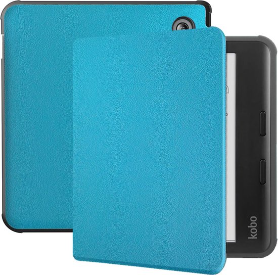 Lunso Geschikt voor Kobo Libra Colour hoes (7 inch) - sleepcover - Lichtblauw van Lunso