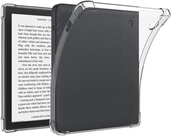 Lunso Geschikt voor Kobo Libra Colour hoes (7 inch) - TPU Backcover - Transparant van Lunso