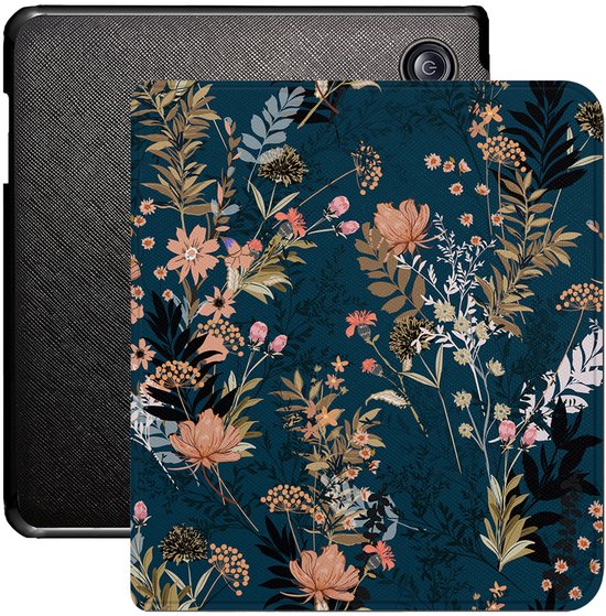 Lunso Geschikt voor Kobo Libra Colour hoes (7 inch) - Vegan Saffiano Leren sleepcover - Urban Park van Merkloos