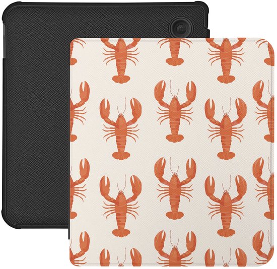 Lunso Geschikt voor Kobo Libra Colour hoesje (7 inch) - Vegan Saffiano Leren Sleep Cover - Catch of the Day van Merkloos