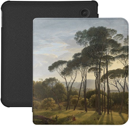 Lunso Geschikt voor Kobo Libra Colour hoesje (7 inch) - Vegan Saffiano Leren Sleep Cover - Italian Landscape van Merkloos