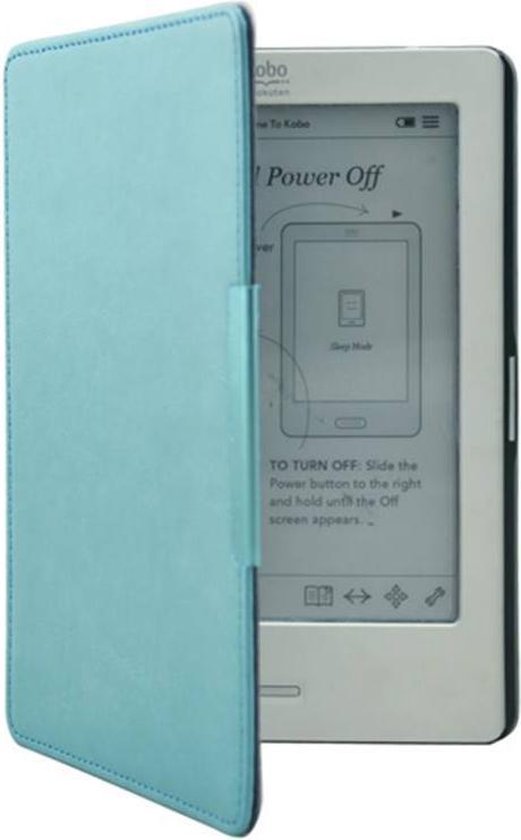 Lunso - Geschikt voor Kobo Touch 1 (6 inch) - flip hoesje - Lichtblauw van Lunso