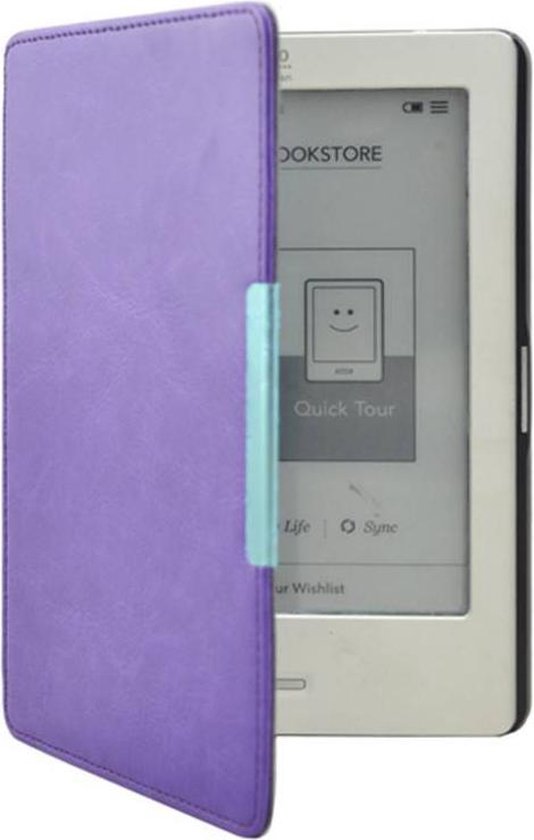 Lunso - Geschikt voor Kobo Touch 1 (6 inch) - flip hoesje - Paars van Lunso
