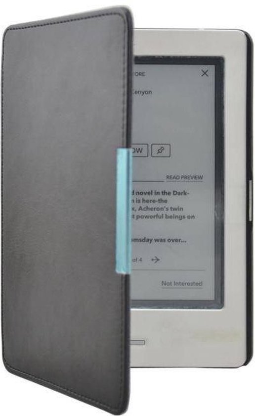 Lunso - Geschikt voor Kobo Touch 1 (6 inch) - flip hoesje - Zwart van Lunso