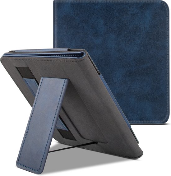 Lunso - Luxe sleepcover stand hoes - Geschikt voor Kobo Libra 2 (7 inch) - Blauw van Merkloos