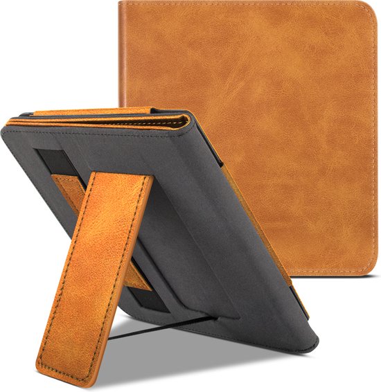Lunso - Luxe sleepcover stand hoes - Geschikt voor Kobo Libra 2 (7 inch) - Bruin van Merkloos