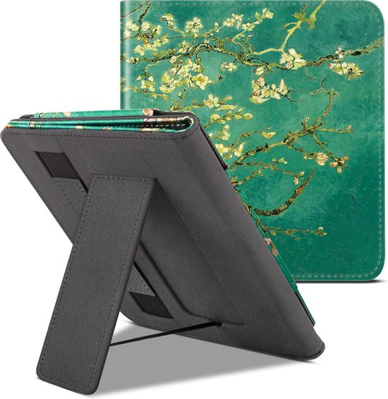 Lunso - Luxe sleepcover stand hoes - Geschikt voor Kobo Libra 2 (7 inch) - Van Gogh Amandelbloesem van Merkloos